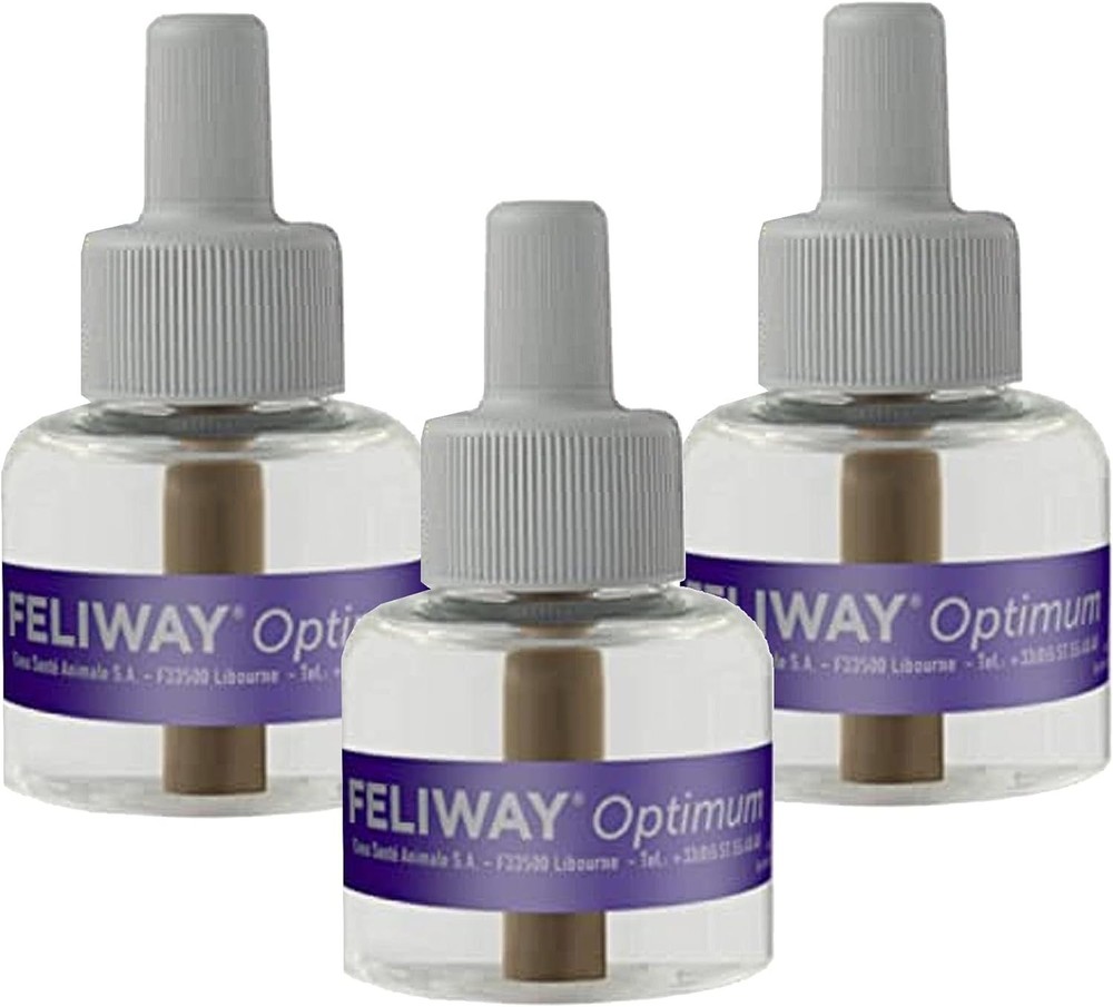 Optimum 3 x 30 Day Cat Calming Refills for Pheromone Diffuser, 3 x 48ml Value...