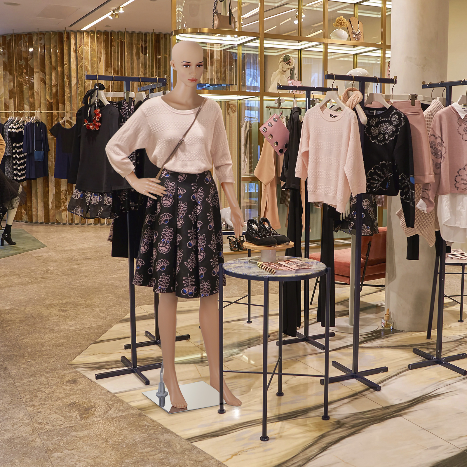 69 Inch Female Mannequin Full Body Dress Form Detachable Mannequin Stand w/Base