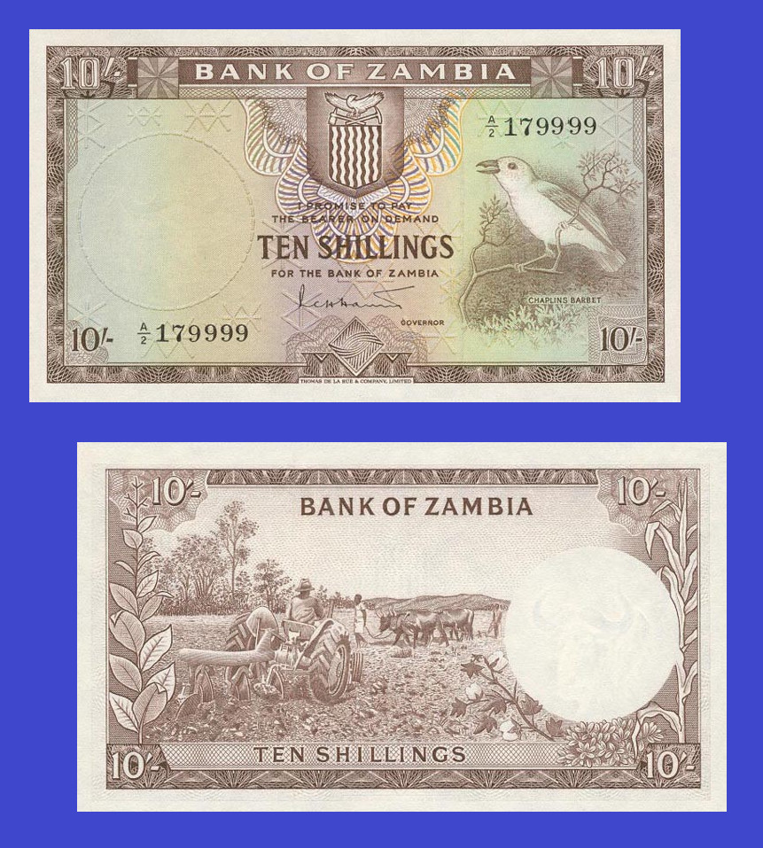ZAMBIA 10 SCHILLING 1964  -/ Copy