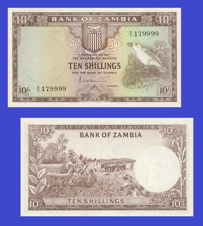 ZAMBIA 10 SCHILLING 1964 -/ Copy
