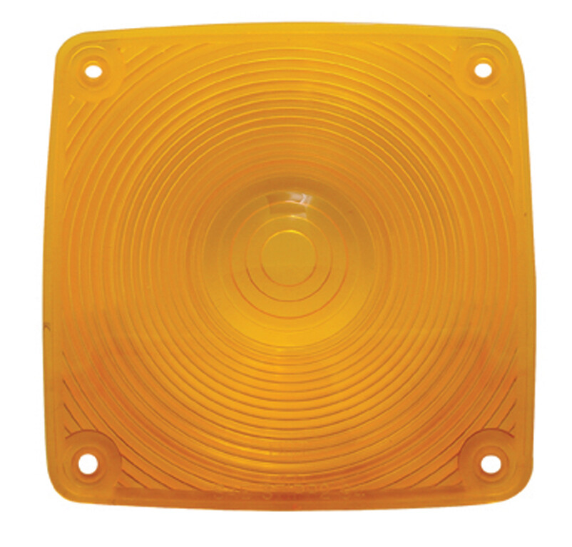 Square Double Face Light Lens - Amber