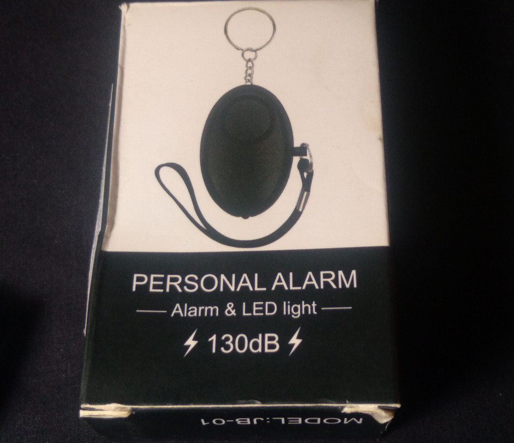 PERSONAL ALARM KEYCHAIN | 130dB | WITH FLASHLIGHT | PURPLE