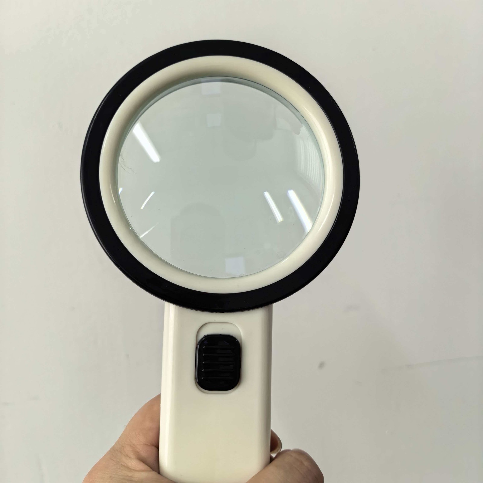 30X Jumbo Handheld Magnifying Glass w/ 12 Bright LED Light Illuminated Magnifier
