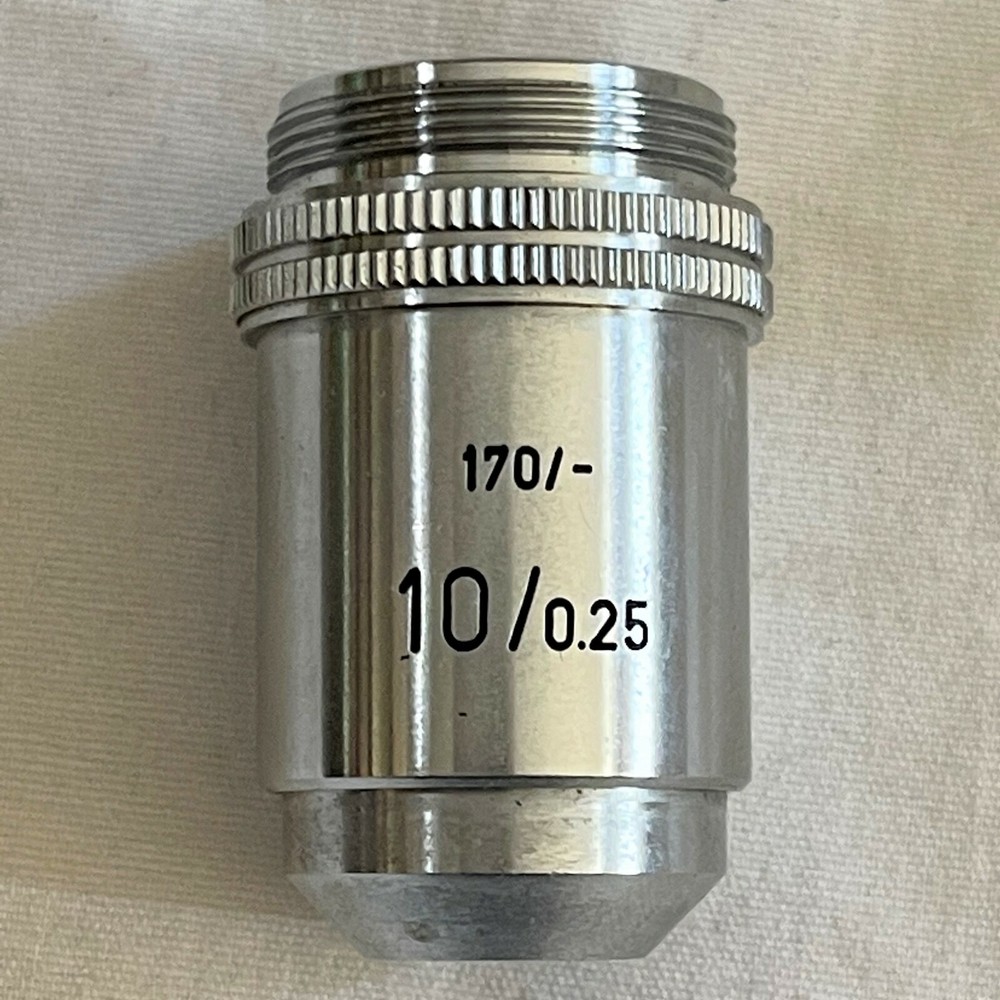 Leitz Microscope Objective 170/- 10x/0.25