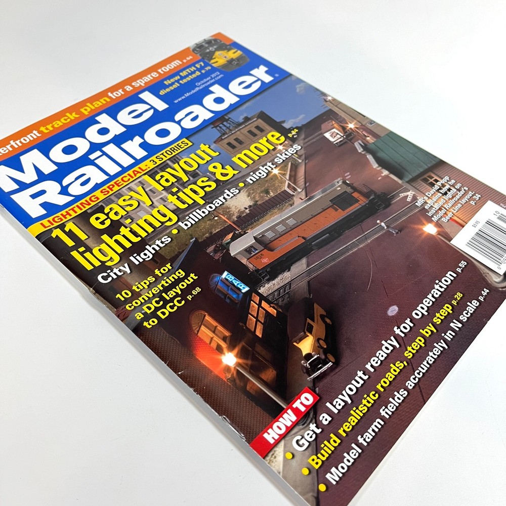 Model Railroader OCT 2012 Easy Layout Lighting Convert DC Layout to DCC