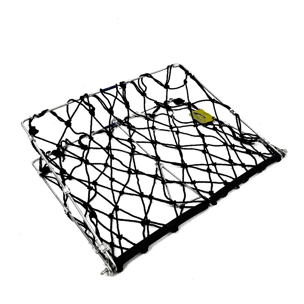 Rectangular Castable Crab Trap Collapsible Fishing Net Basket with Rope