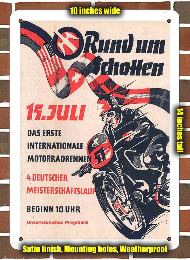 Metal Sign - 1951 Schottenring Racing Program - 10x14 inches
