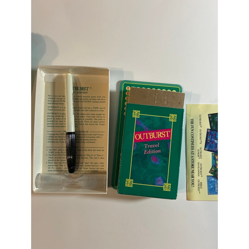 Outburst travel edition open box - complete