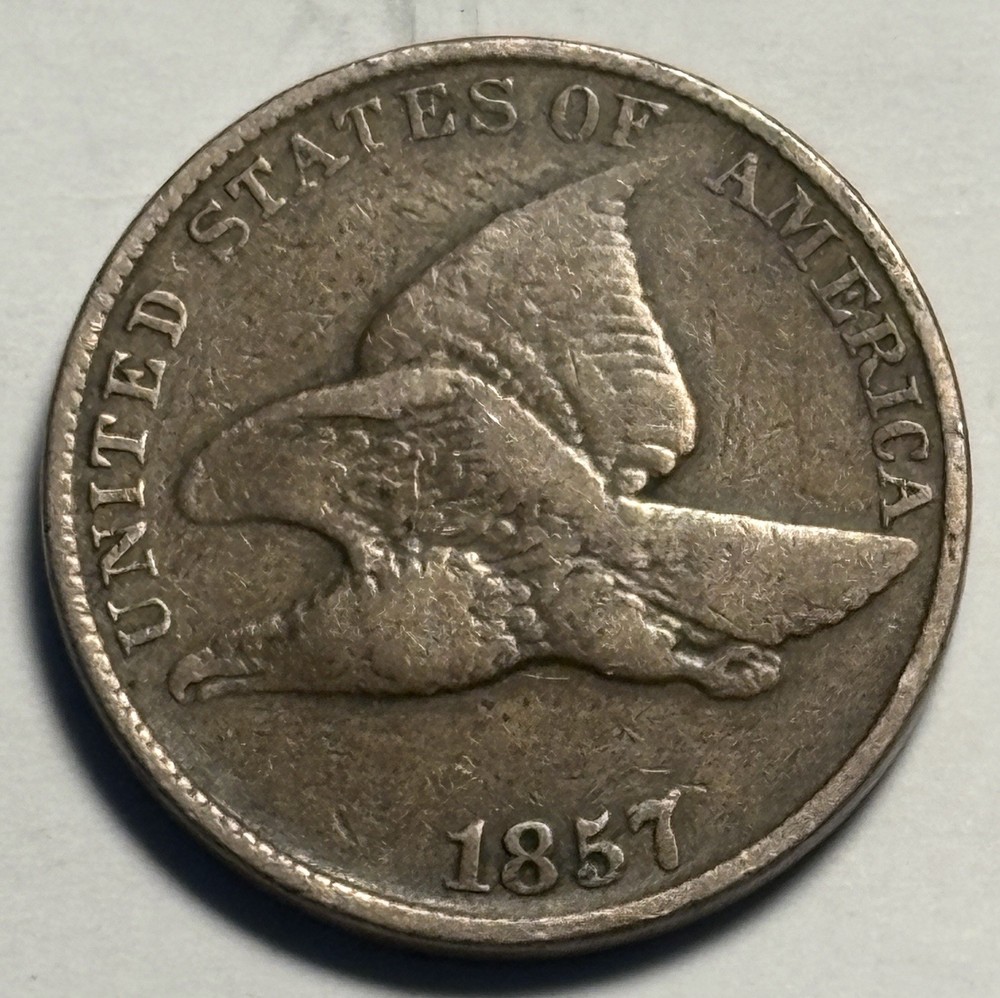 1857 Flying Eagle Cent — Ch. F+/VF Circulated 🔥 Popular Type