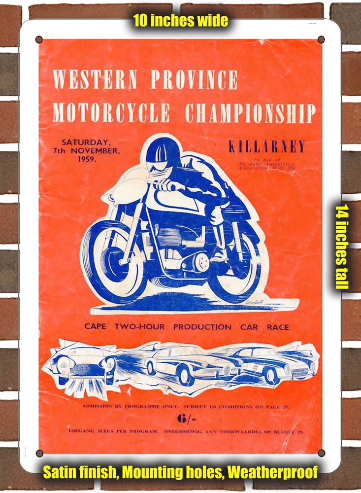 Metal Sign - 1959 Killarney Racing Program - 10x14 inches