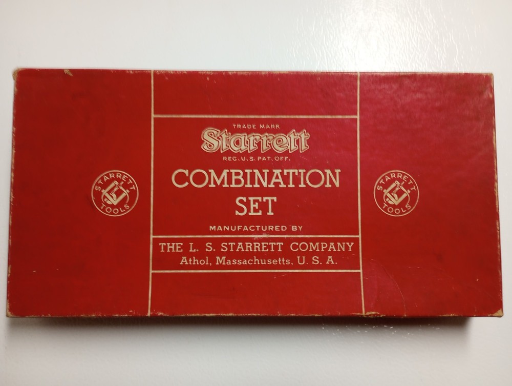 Vintage Starrett Combination Set 12" Rule Square Protractor