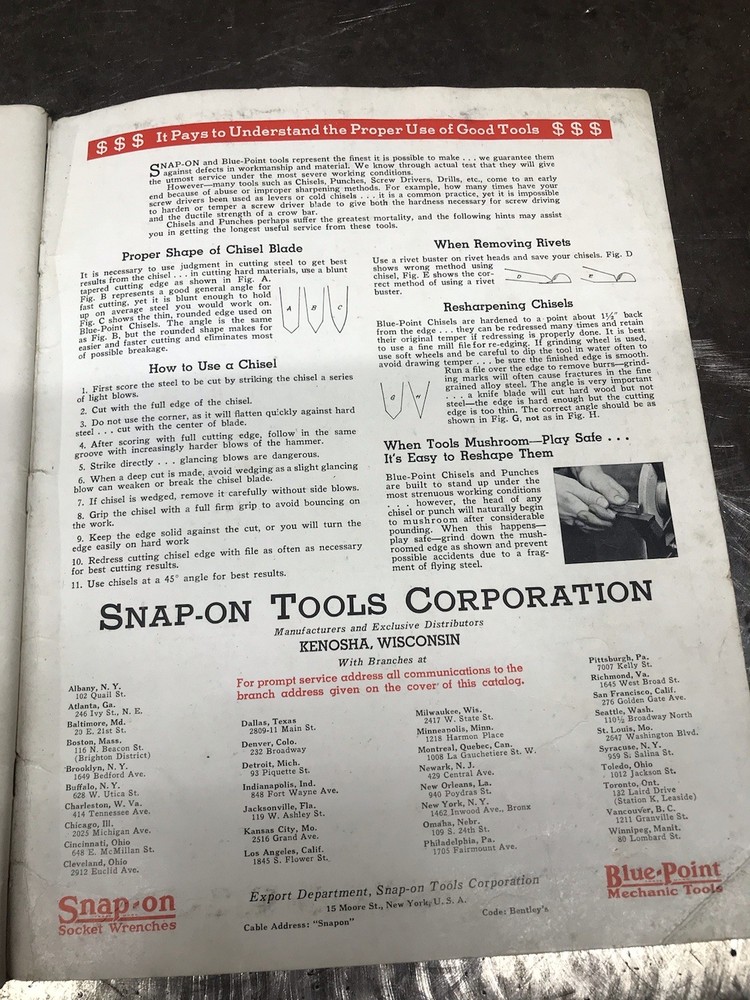 Snap-on 1939 Catalog