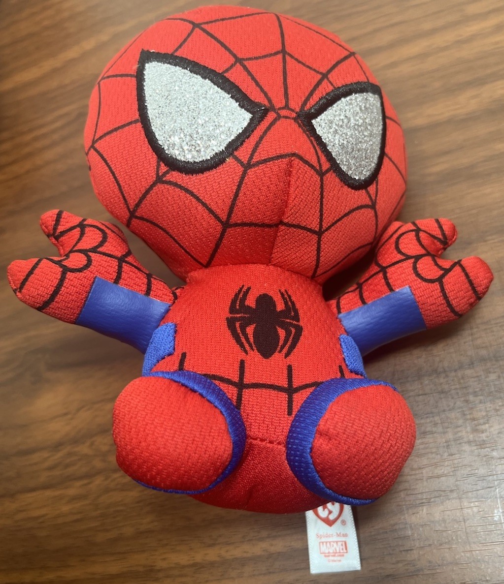 Marvel Plush Lot of 3 Mattel Daredevil 9” Ty Black Panther 6” Ty Spider-Man 6”