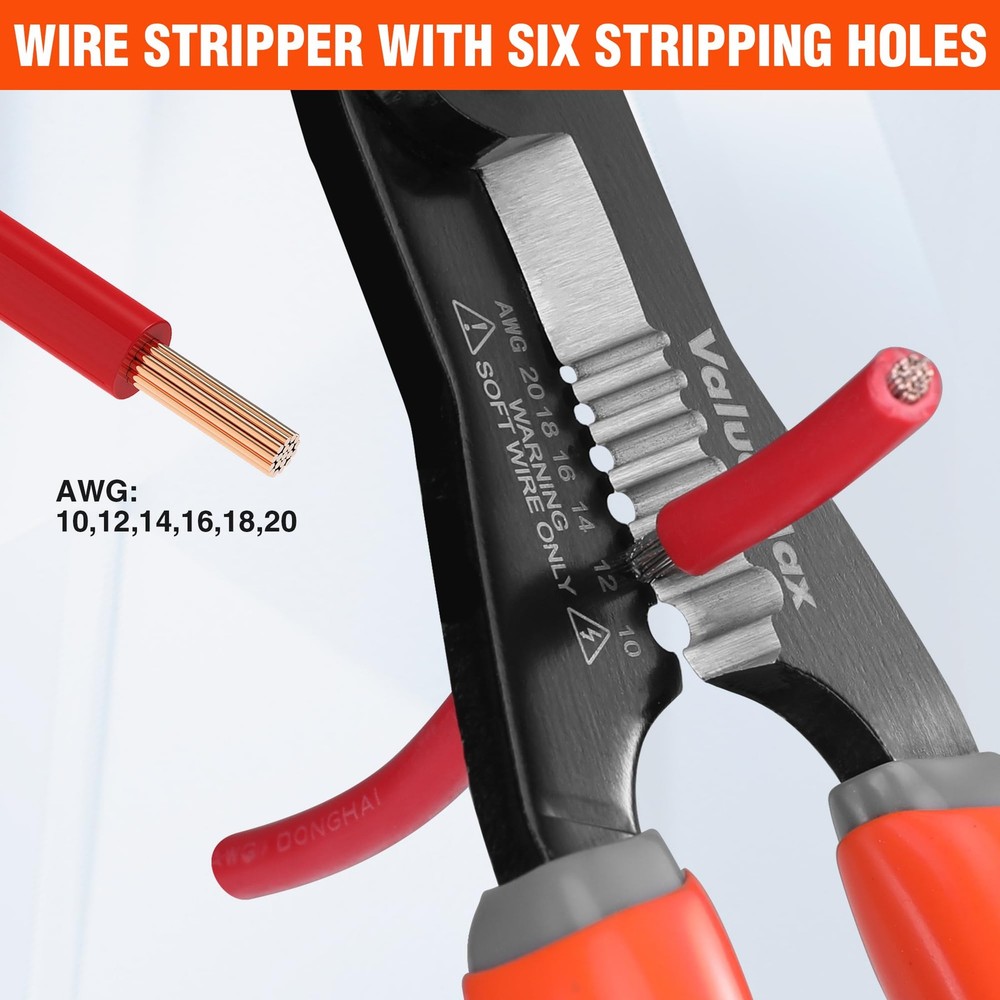 Valuemax 4-in-1 Wire Stripper Tool, Stripper, Crimper, Wire...