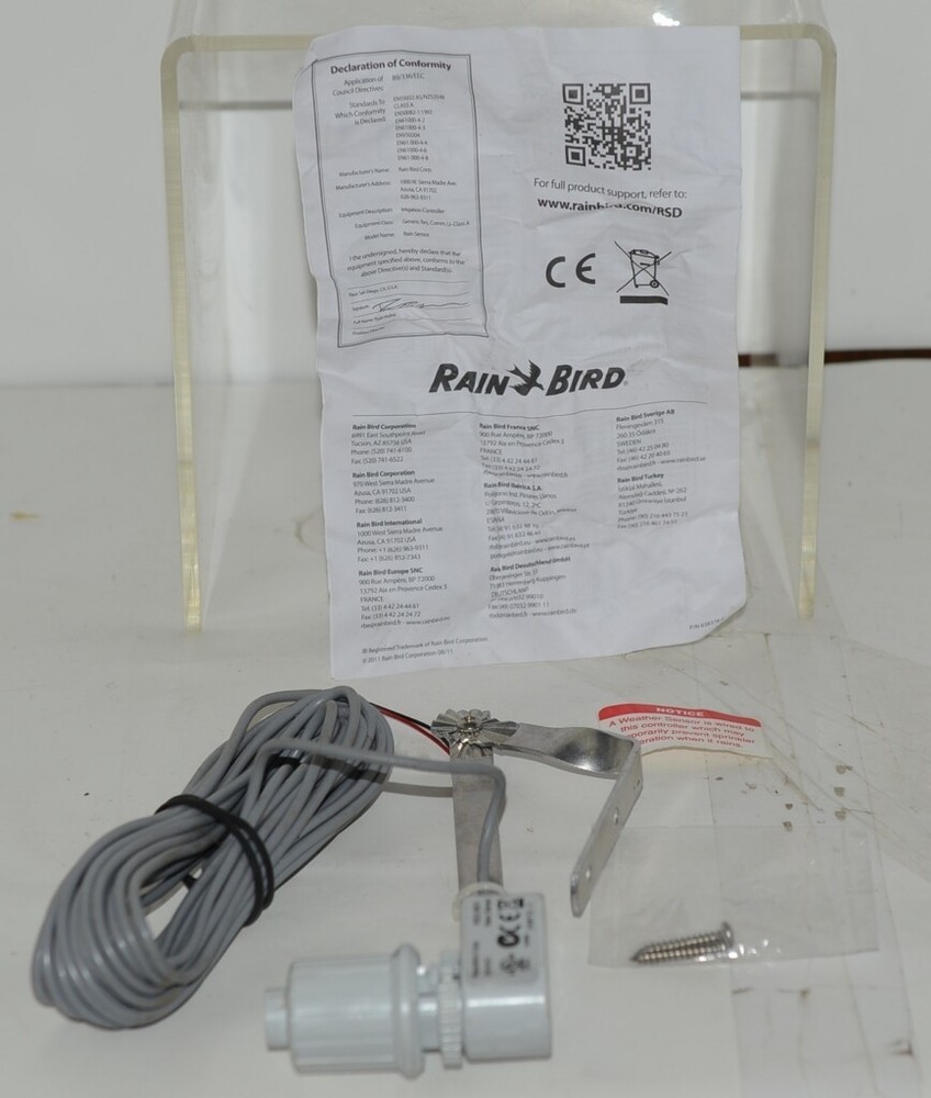 Rain Bird A61200 Wired Rain Sensor With Bracket Multiple Settings