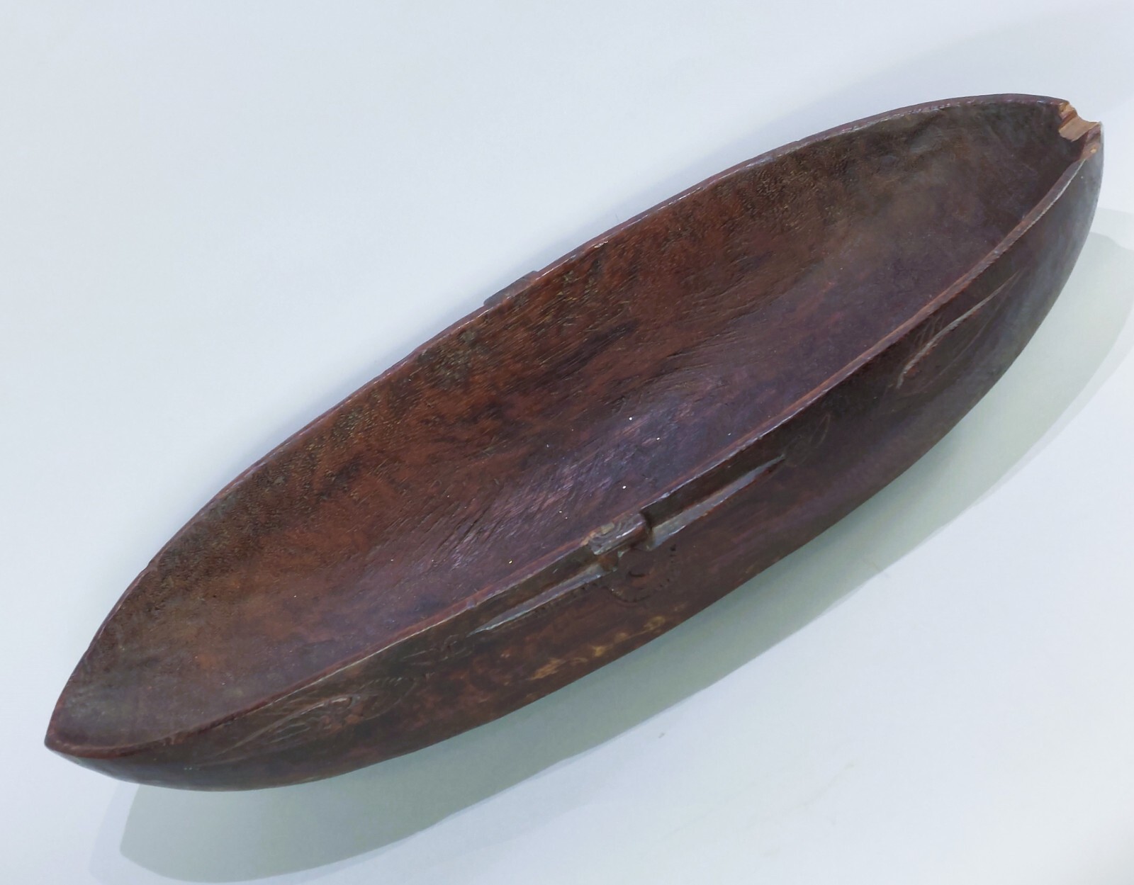 NEW GUINEA TAMI ISLAND, SIASSI, IRON WOOD BOWL
