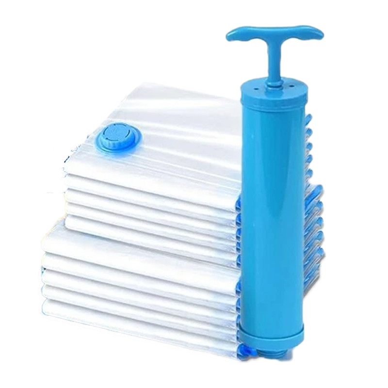 5Pack Vacuum Storage Bags Bedding Clothes Seal Travel Space Saver w/ Pump