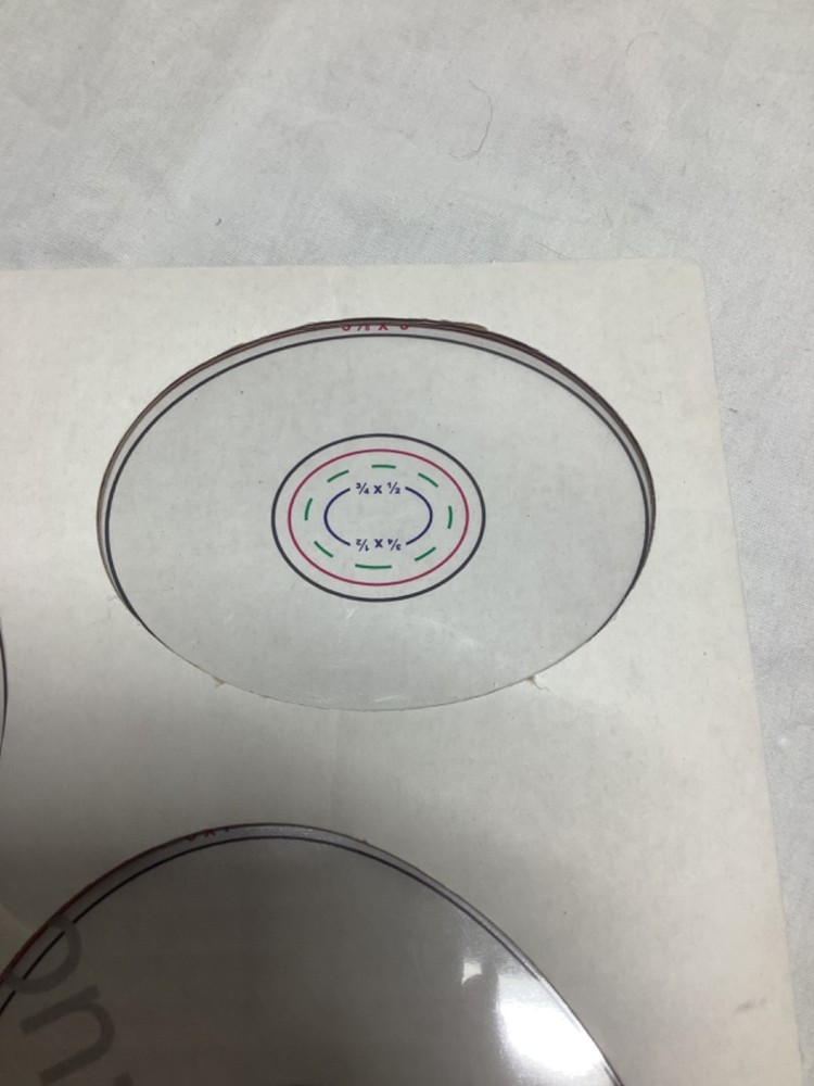 Creative Memories Oval Sizing Cutting Patterns Template