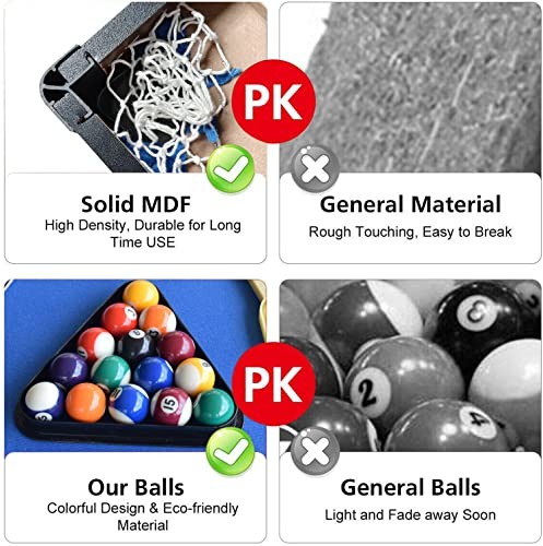 55Inch Multi Function 3 in 1 Combo Game Table, Folding Pool Table/Billiard