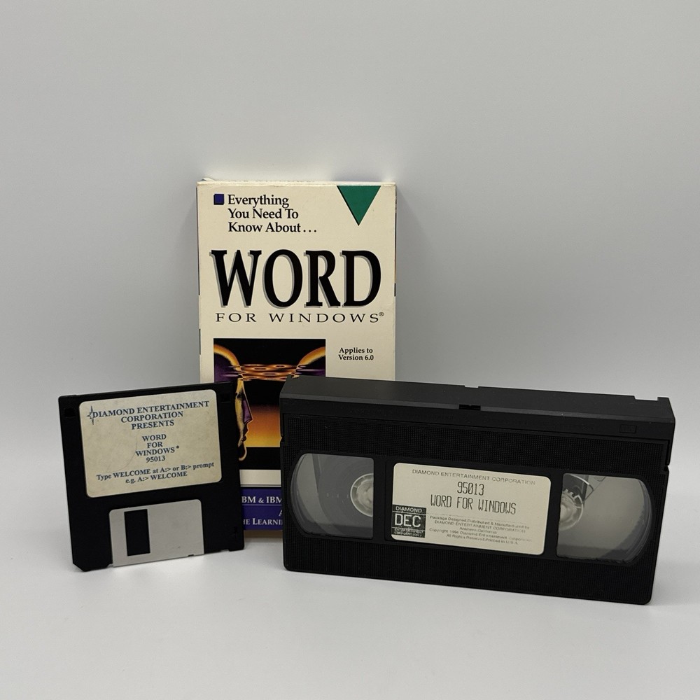 Vintage Computer Informative CDs & VHS Windows Word Typing & My Check Writer