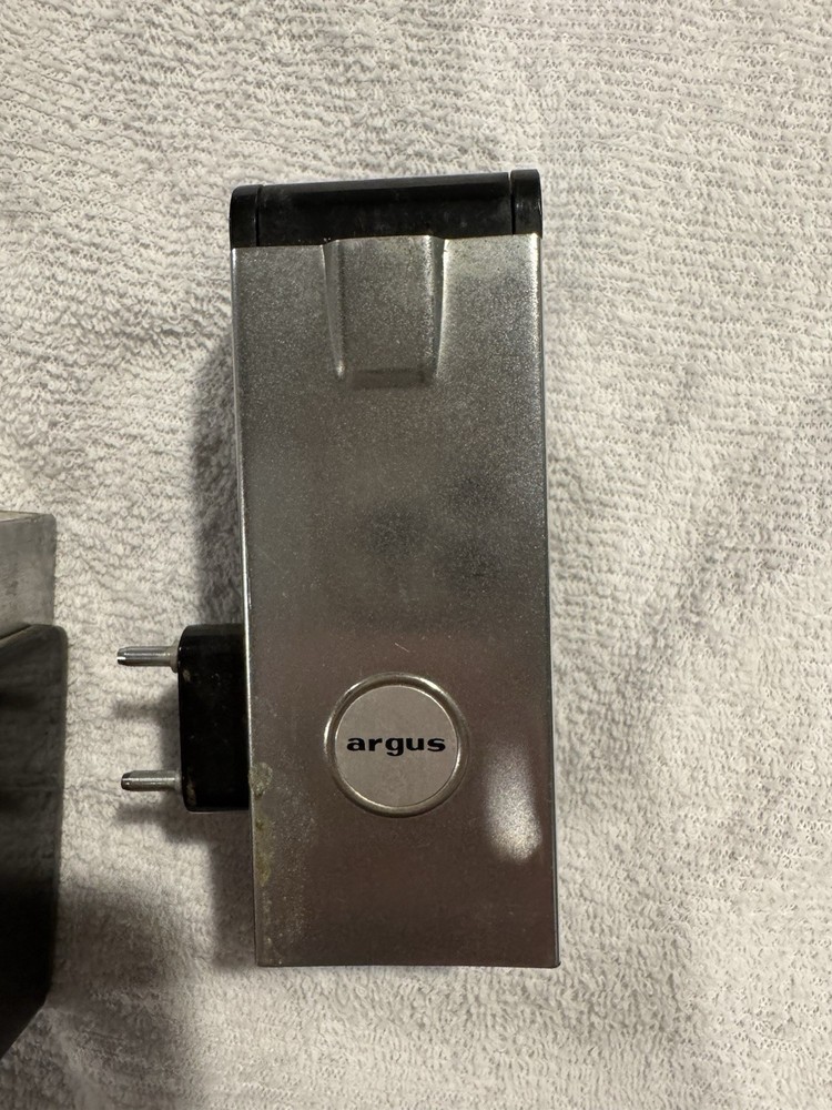 Argus Autronic 35mm Camera Silver Black with Case & Flash Attachment