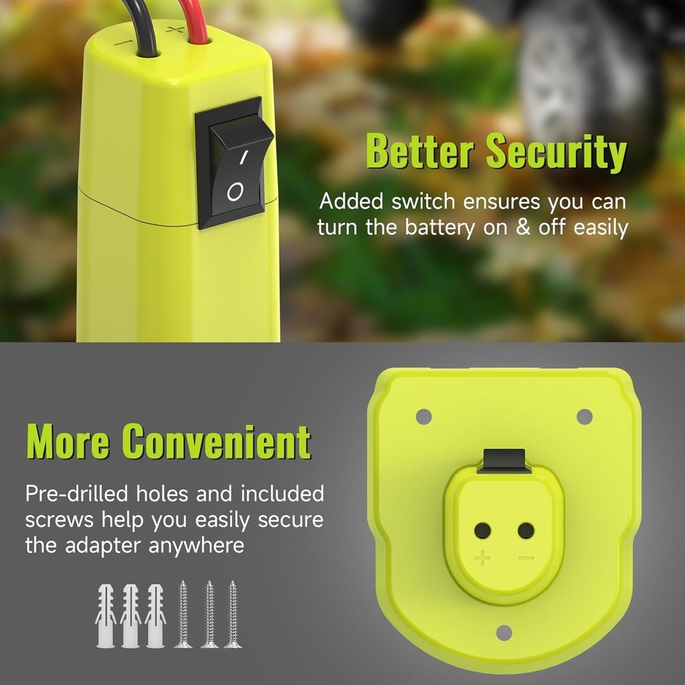 Versatile Power Wheel Adapter for Ryobi 18V Batteries with User-Friendly Design