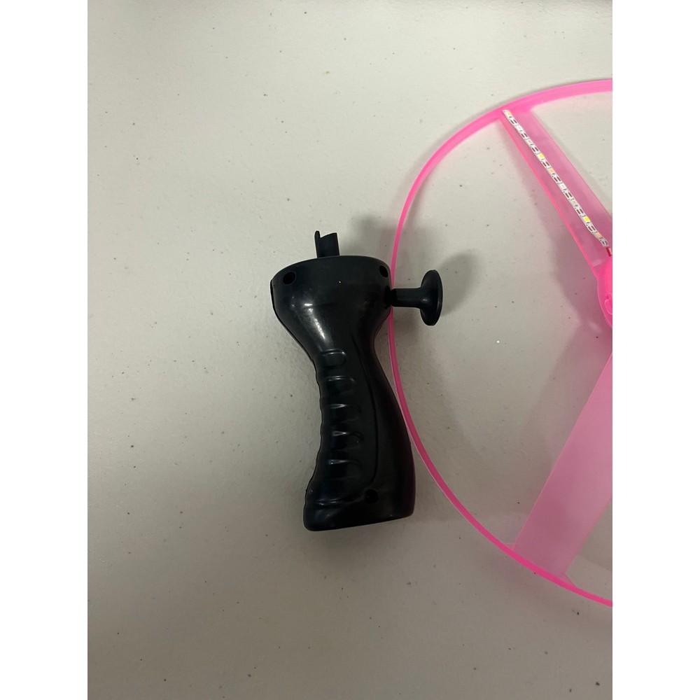 3 Pack LED Pull String Flying Disc Toy No Battery Hand Launch Flying Saucer