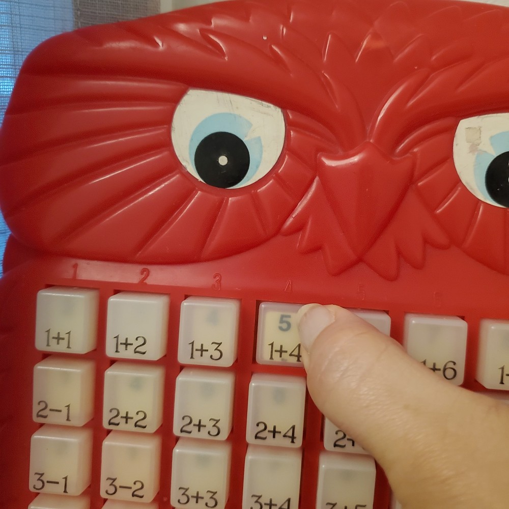 Red Owl Vintage Educational Toy Magic Math Touch 'N Learn addition subtraction