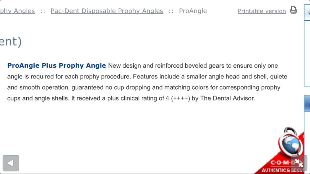 DISPOSABLE PROPHY ANGLES BX/500 PROANGLE SOFT CUP 247-500
