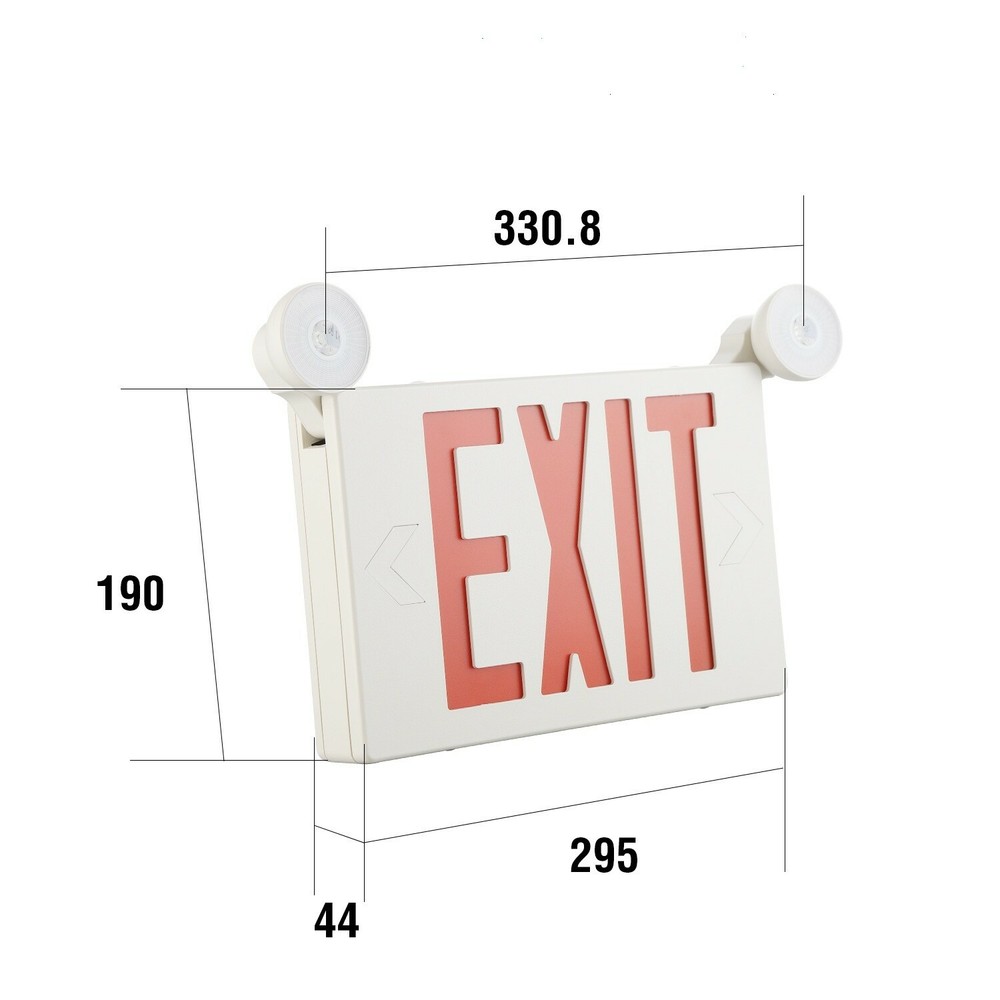 Spectsun 4 Pack Red LED Exit Sign&Emergency Lights Exit Sign Lighting Buniess