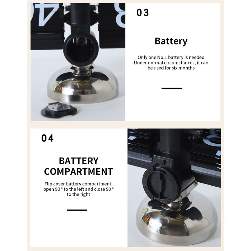 Classical Mechanical Clock Decorative Auto Flipping Page for Unique Gift Giving