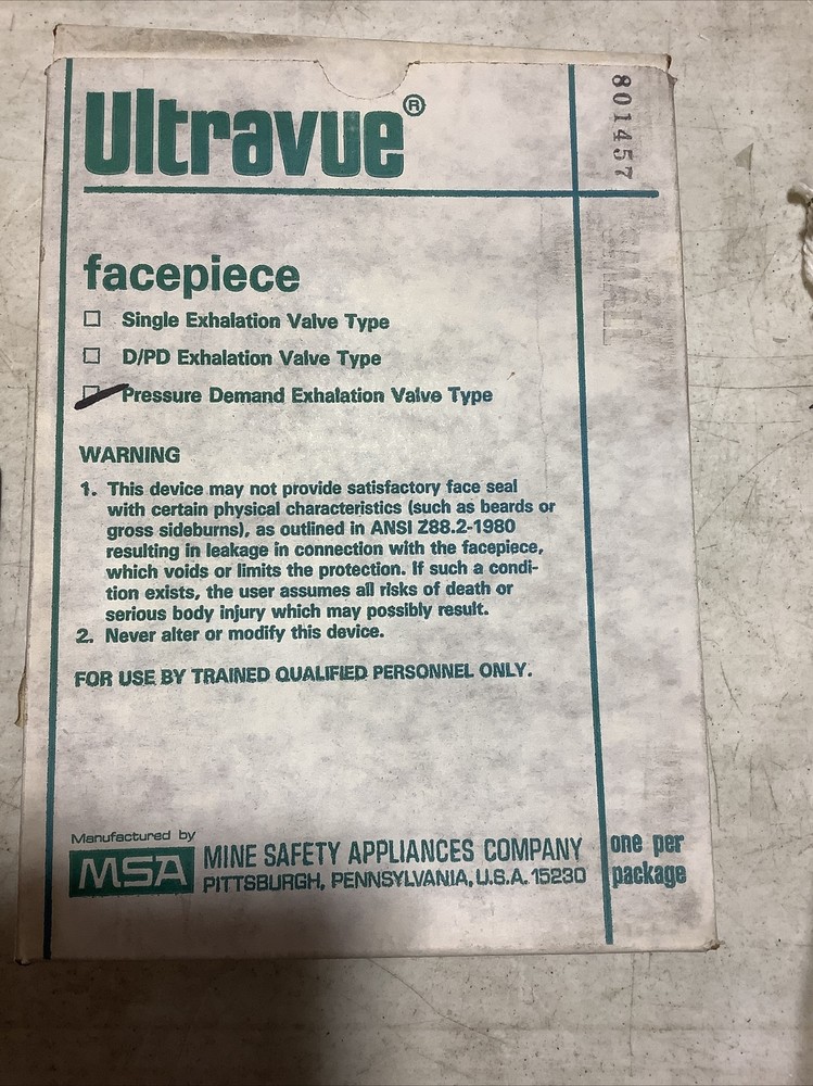 Ultravue MSA Facepiece 801457