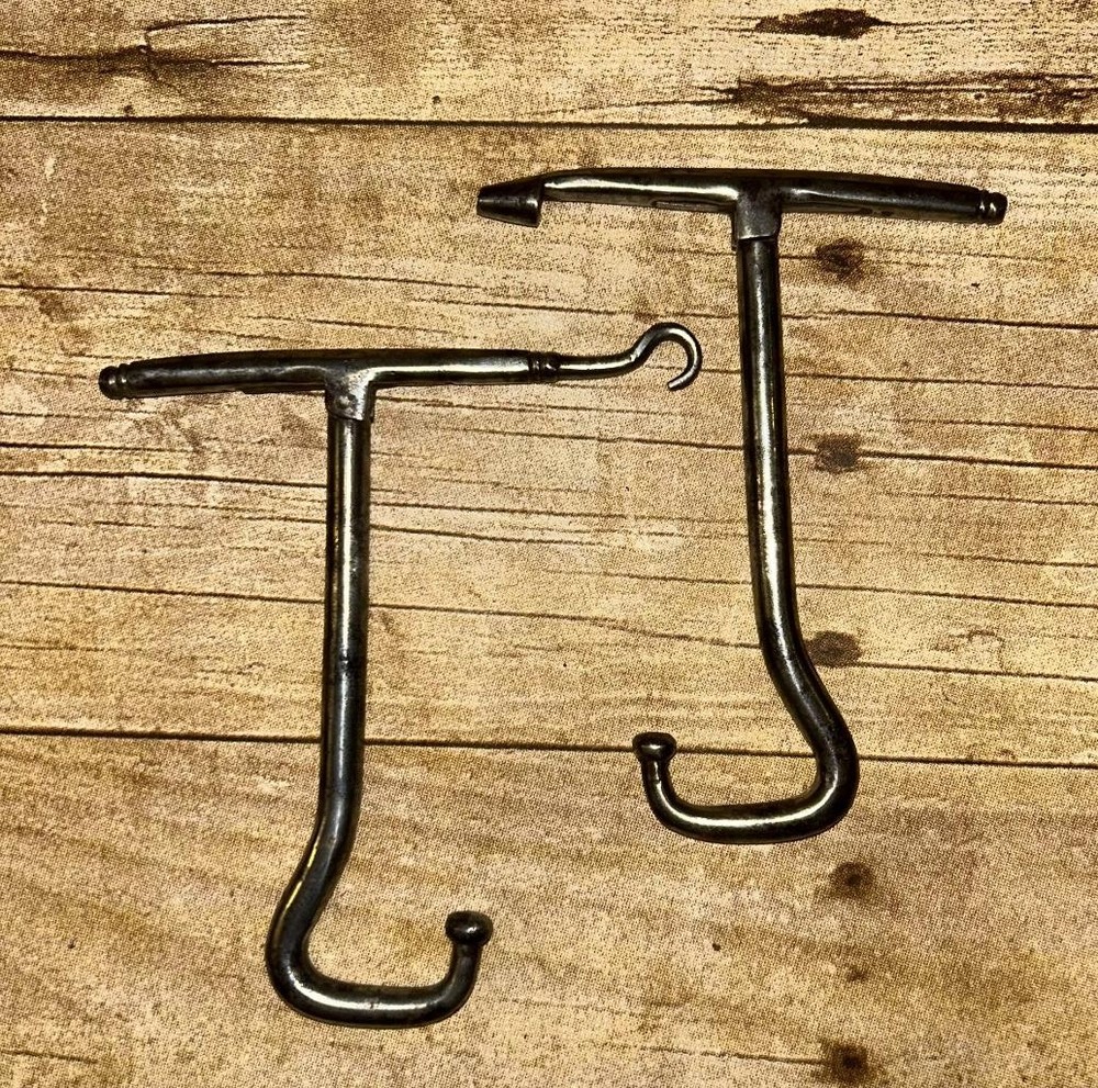 WW1 Military Oak Folding Boot Jack & Boot Pulls - Hole Punch & Button Hook