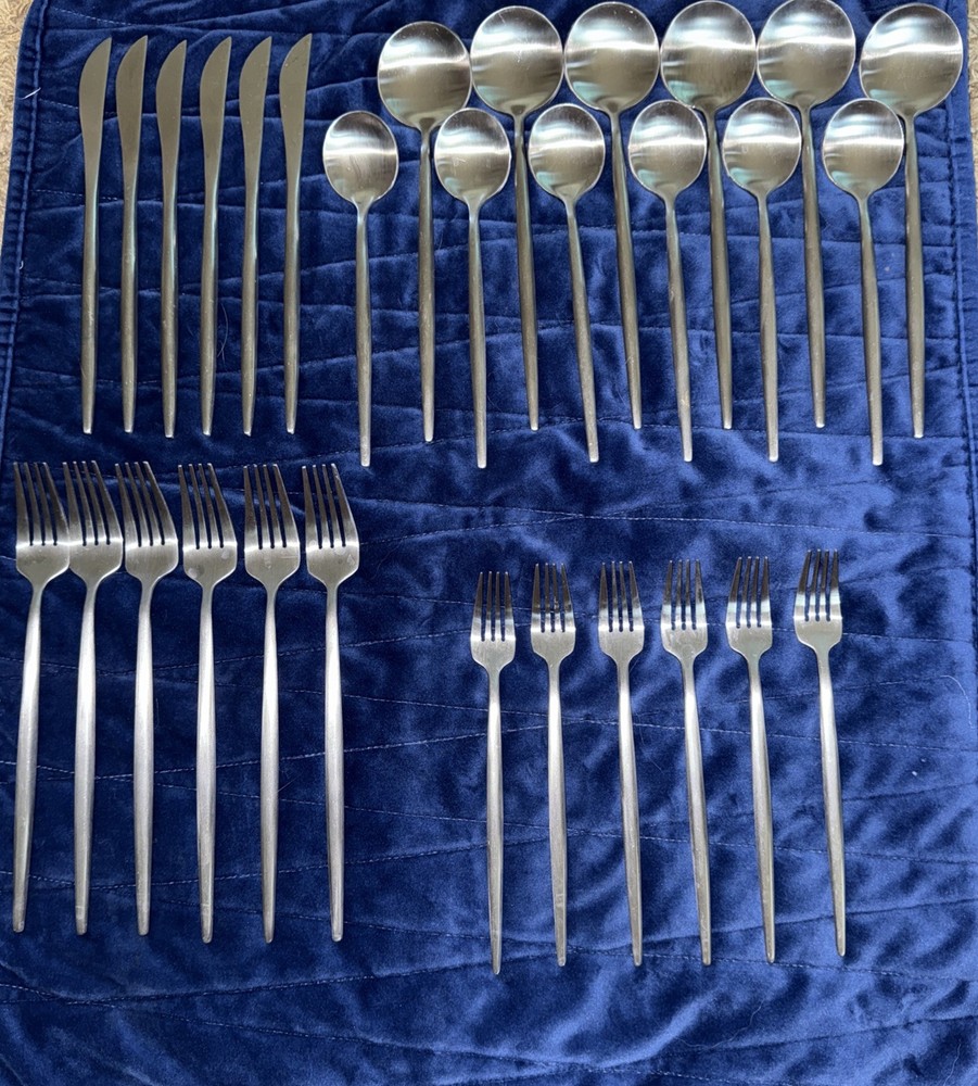 30pcs Modern Dinnerware Set Stainless Steel Cutlery Tableware Set Flatware Set