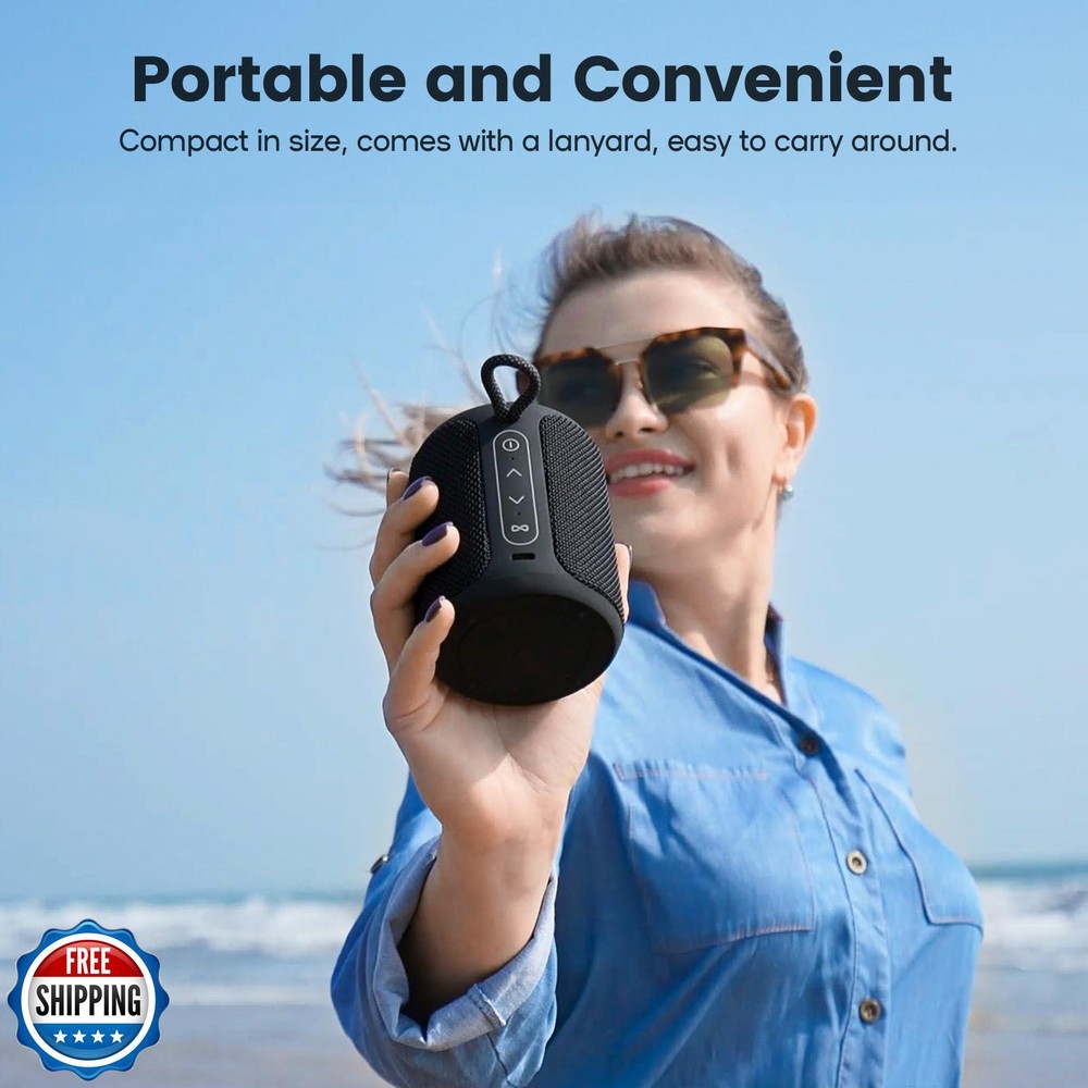 Bluetooth Speaker Wireless,IP67 Waterproof and Dustproof Portable Speaker wit