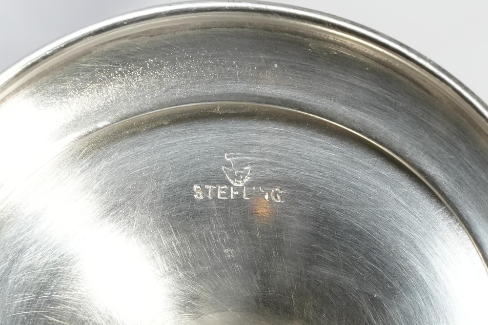 Gleaming Double Handle Antique Sterling Silver Small Trophy Cup