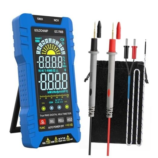 Digital Multimeter TRMS 6000 Counts, Auto-Ranging Voltmeter with NCV, Measures