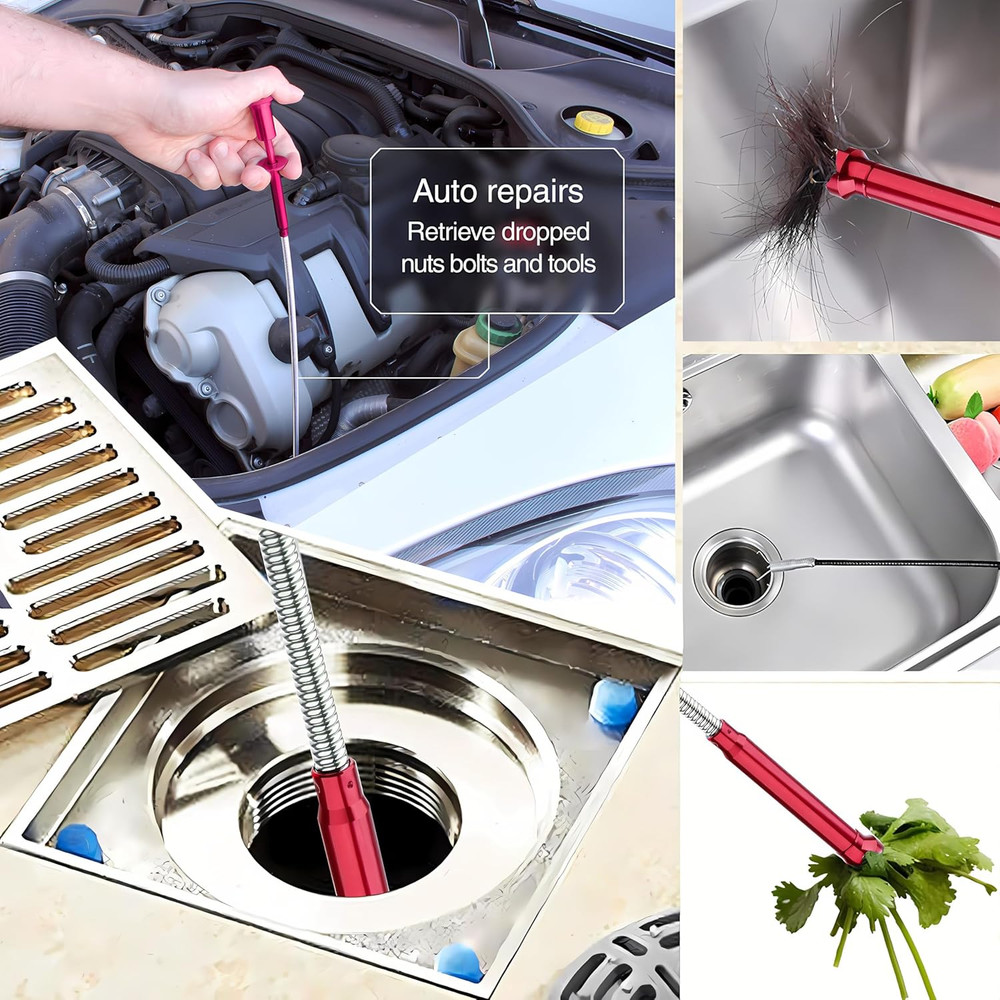 Flexible Magnetic Pickup Tool,Bendable Grabber Tool with 4 Claws & Strong Magnet