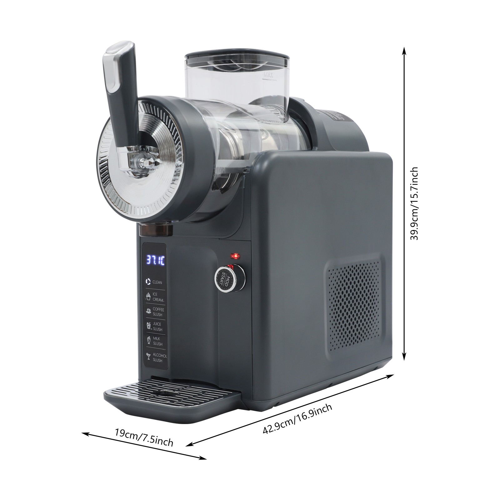 1.8L/0.48 Gallon Frozen Drink Machine Tabletop Electric Shaved Ice Machine 185W