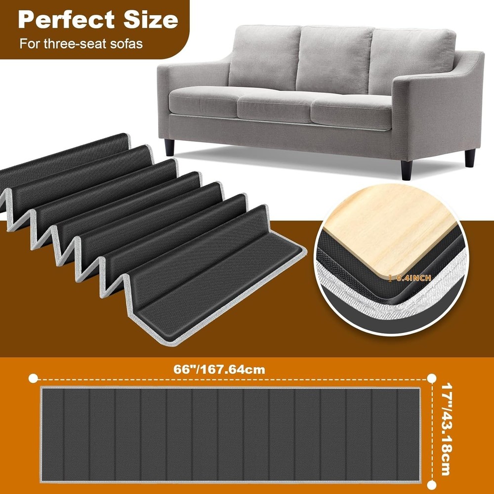 Heavy Duty Couch Cushion Support Board to Fix Sagging Sofas, 17"x66" Sofa, Thick