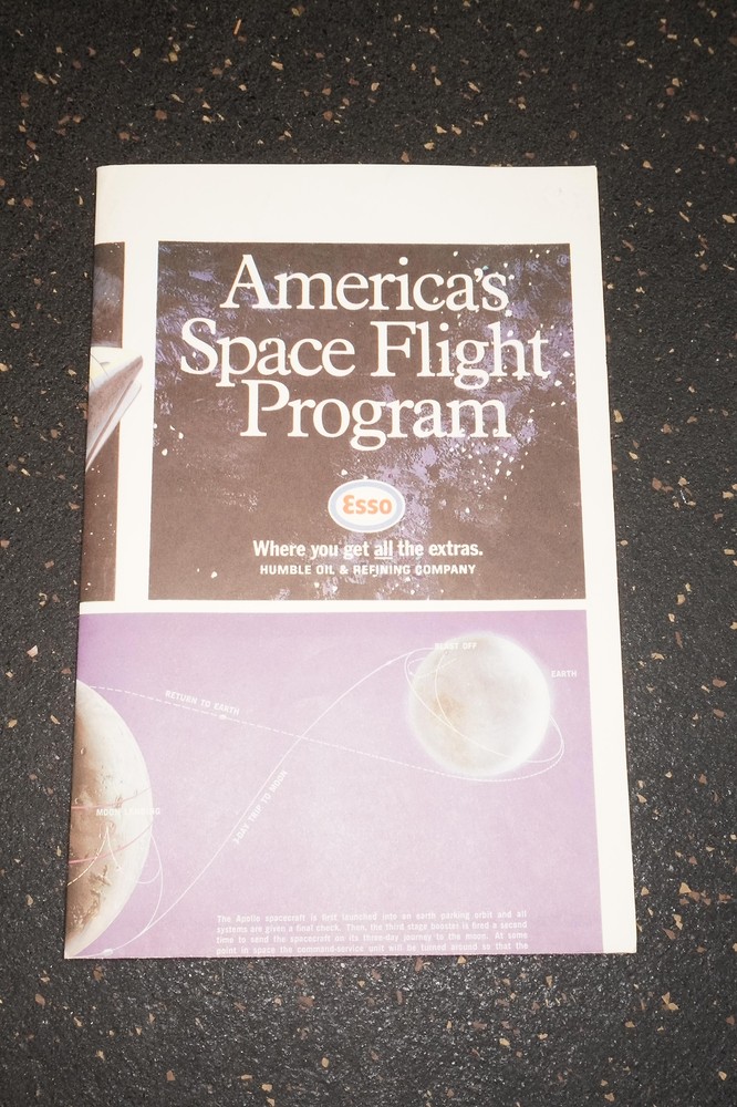 Esso America's Space Flight Program Poster Brochure