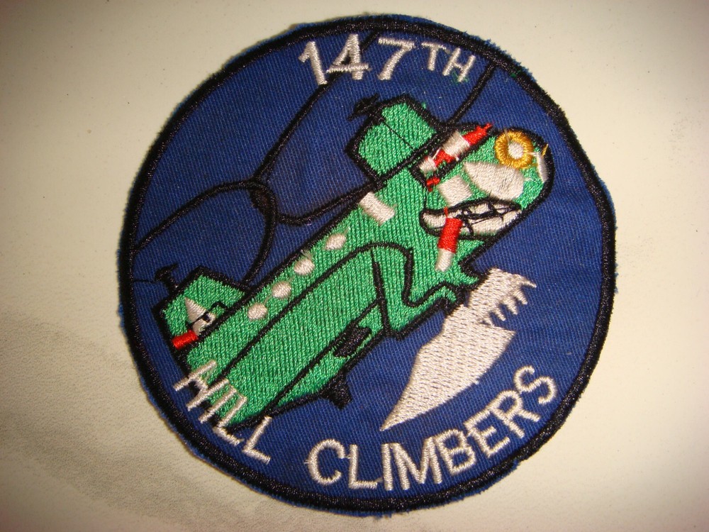 US 147th ASSAULT SUPPORT HELICOPTER HILL CLIMBERS, VIETNAM WAR PATCH