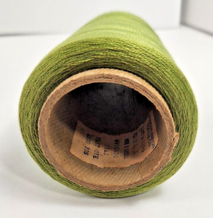 ROBISON ANTON TEXTILE CO. MERCERIZED & GASSED AVACADO 1223 FAST DYE VTG SERGER