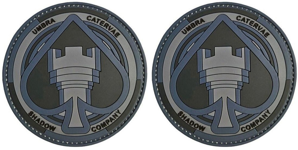Shadow Company Umbra Catervae PVC Rubber Patch | 2PC HOOK BACKING 3"x3"