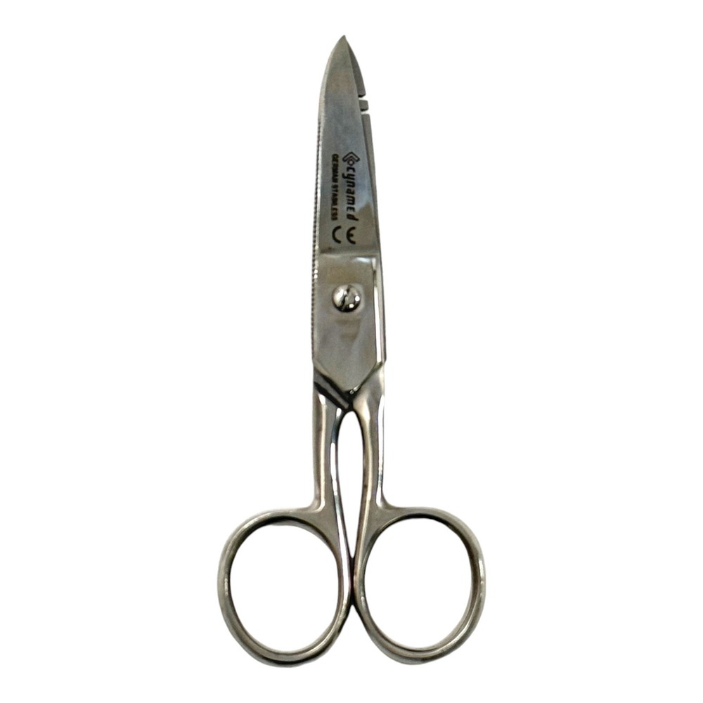 2 Count - Electrical Wires Stripping and Cutting Scissors 5.25in, Blue+Silver