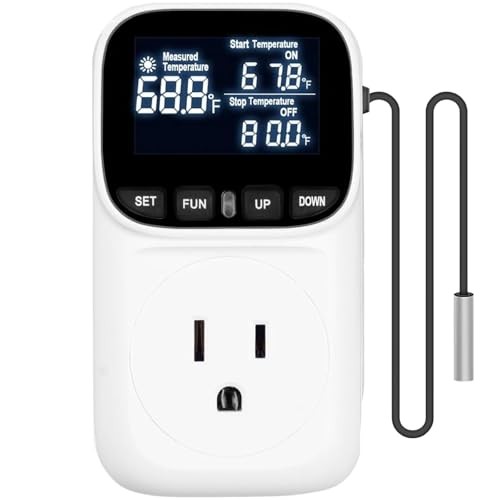 Digital Temperature Controller, Only Fahrenheit Dispaly Heavy Duty 15A
