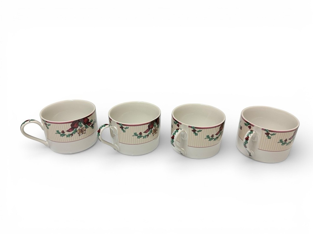 Fitz & Floyd Santa’s List 20pc Christmas Dinnerware Set – Plates & Cups