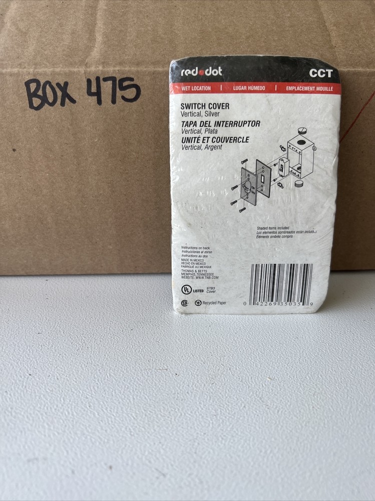 RED DOT CCT Switch Cover Vertical, Silver