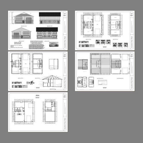 44x48 Duplex with RV Garage - PDF FloorPlan - 1,691 sqft - Model 4G