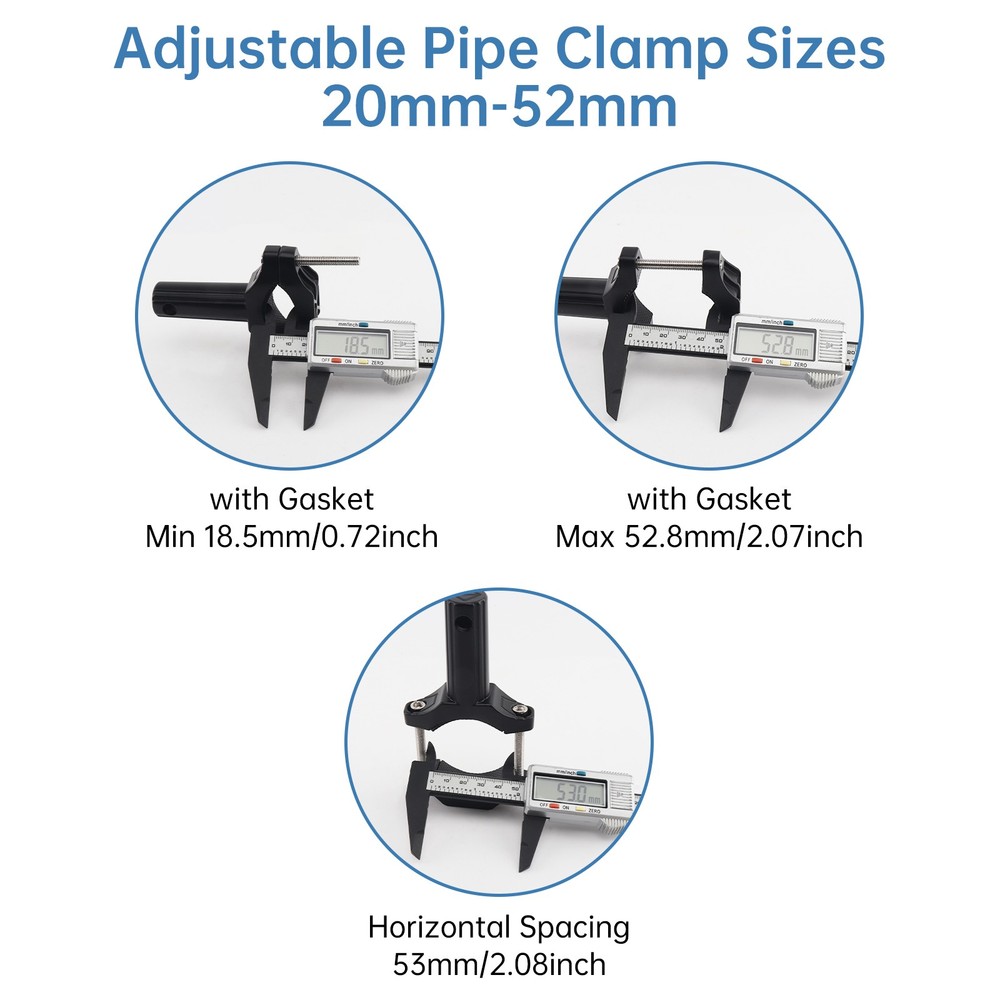 Motorcycle External Spotlight Mounting Bracket Handlebar Clamp Mount Holder PAIR